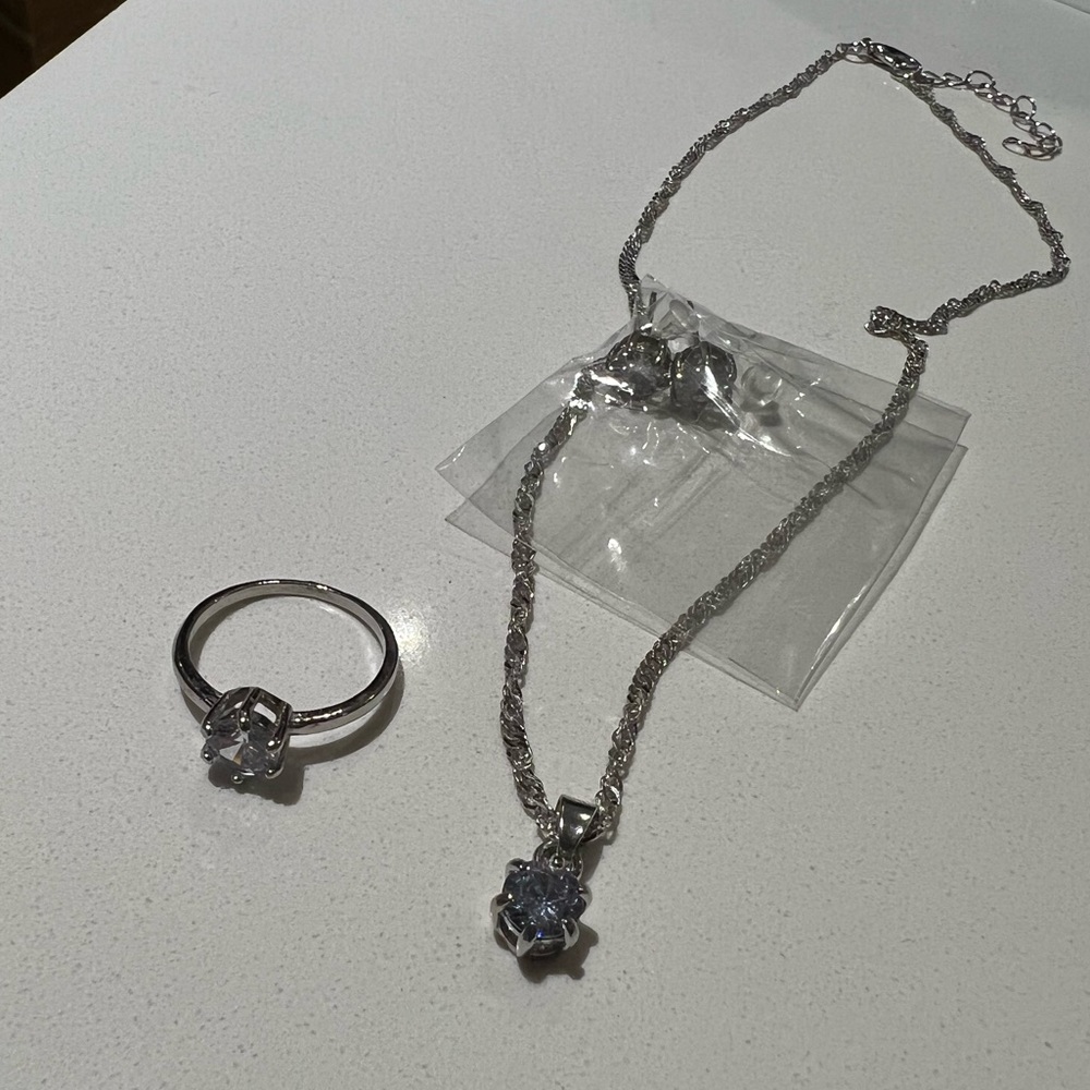 Necklace Ring and Earrings Set